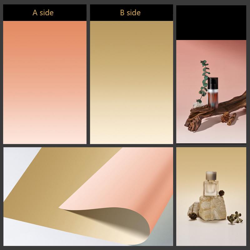 Gradient Color Photography Backdrops 57x87cm 2-Sided Waterproof Photo Backgrounds Studio Wallpaper Photographic Props