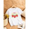 Europäische Größen Mädchen Rosa Hibiskusmuster Rundhalsausschnitt T-Shirt | Lässiges und Niedliches Kurzarm-Oberteil, Leicht Dehnbarer Stoff, Ideal für Frühling/Sommer