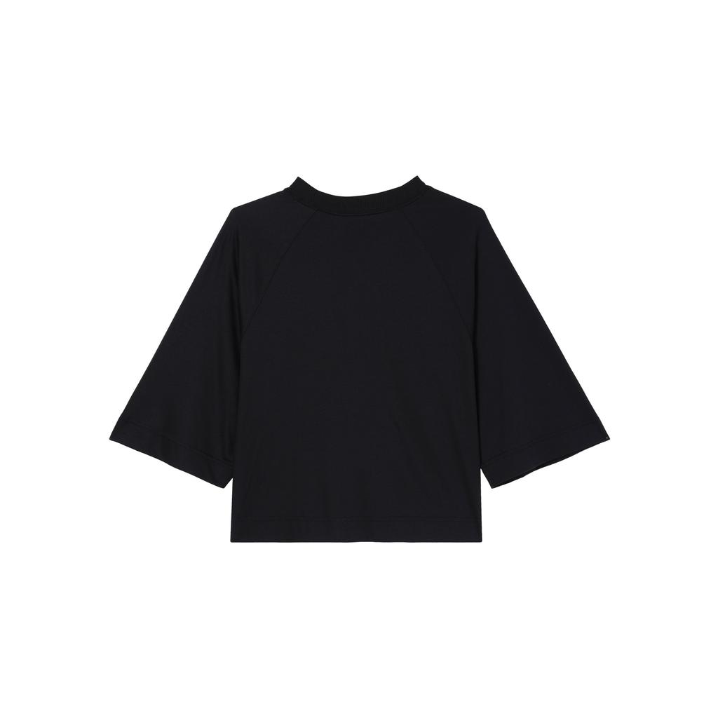 Adidas Round Neck Simple Comfort Short Sleeve T-shirt Women Tops Black IY9705