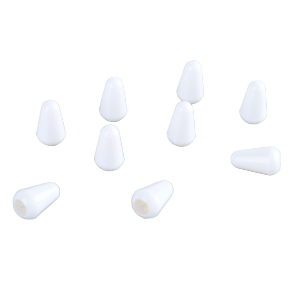 20PCS Plastic Guitar Switch Tips White/Yellow/Black Switch Knob Cap Guitar Accessories