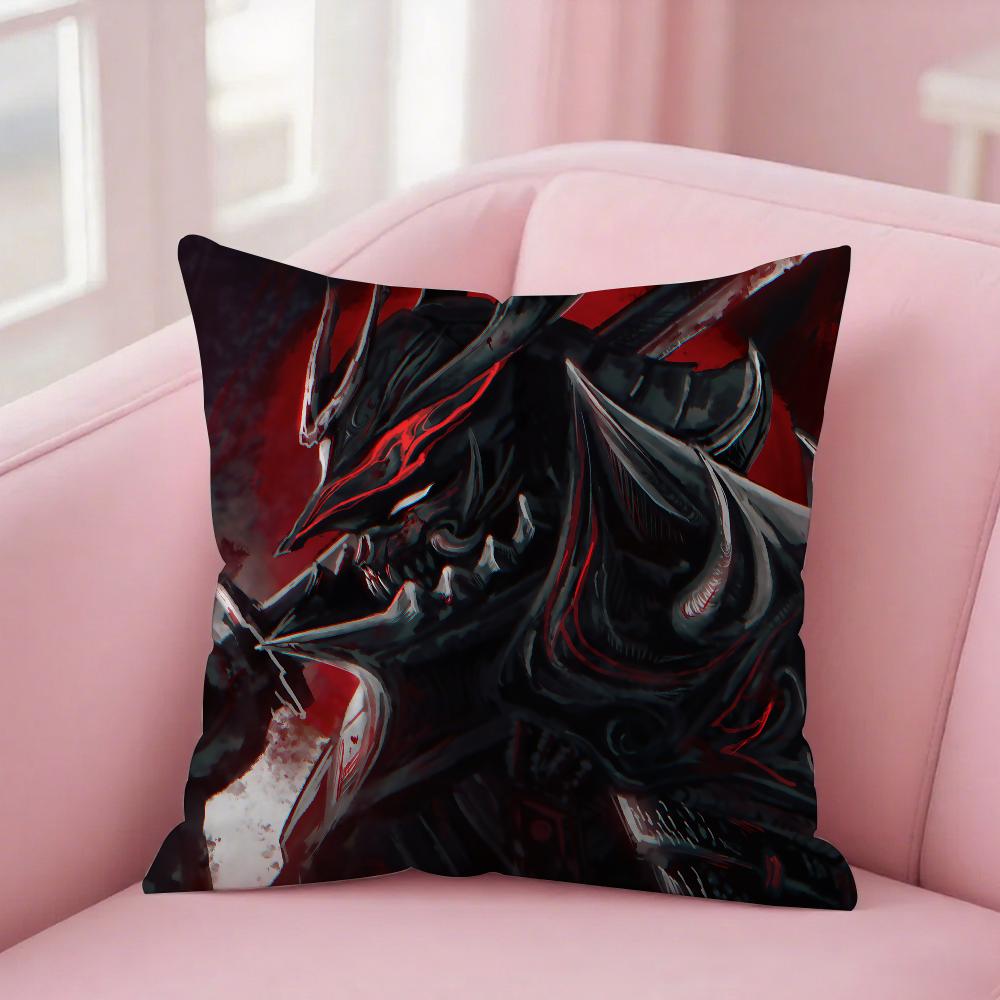 Retro Klassisch Anime Berserk Kissenbezug Quadratisch Beidseitiger Druck Kurzer Plüsch Sofakissenbezug Schlafzimmer Nachttischkissen