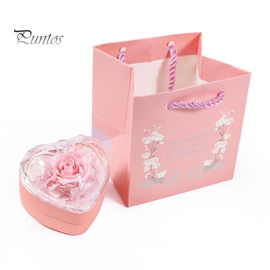 

Шкатулка для колец, подарочная коробка с консервированными розами, органайзер для колец в форме сердца, консервированные цветы, подарки на годовщину для девушки, мамы розовый