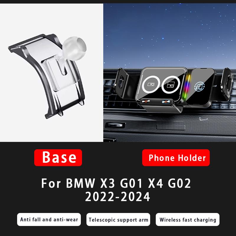 For BMW 3 5 7 Series X3 X4 X5 X6 X7 X3M X4M Z4 2019-2026 Car Wireless Charger Stand Fold Screen Fast Charging