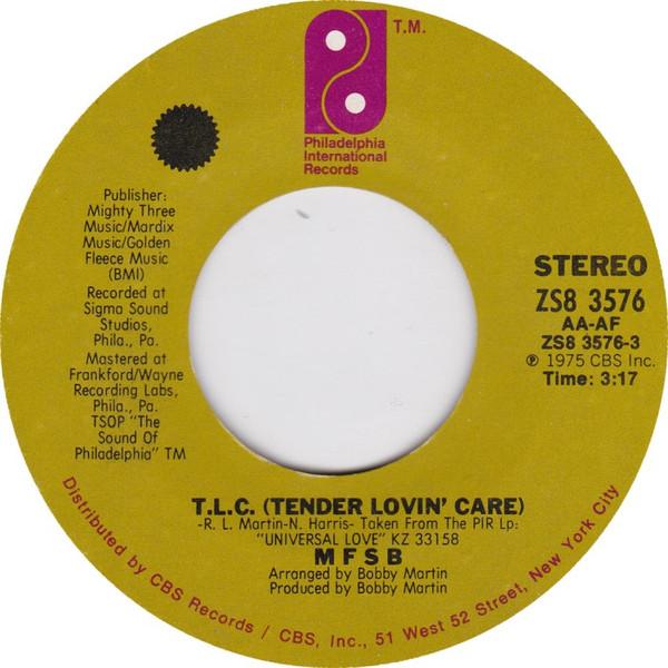 

7inch Record MFSB T.L.C. Tender Lovin Care Love ZS83576 Philadelphia In 1975 US SoulFunk Used