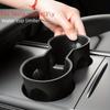 For Tesla Model 3/Y Center Console Water Cup Holder Limiter Premium TPE Sleeve Pad with Storage Function Upgrade Your Car Amagi