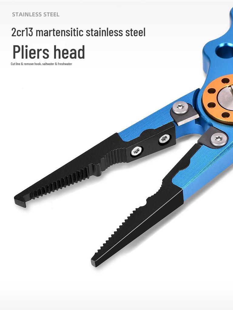 New Multifunctional Stainless Steel Fishing Pliers: Line Cutter, Fish Controller, Lead Foil Cutter, and Special Lure Pliers.