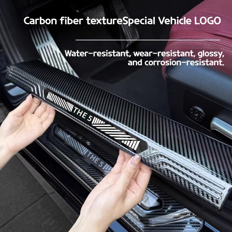 BBJW3 For BMW 5 Series G60 2024-2025 Car Threshold strips, welcoming steps stainless steel guard plates texture car interior supplie