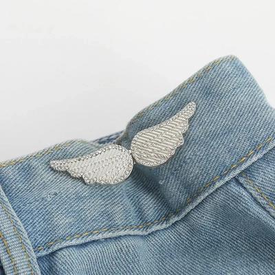 2PCS Jeans Button Adjustable Clips for Pant Skirts Waist Tightener Buckle Snap Button Adjuster Butterfly Pin Button Clothing Supplies