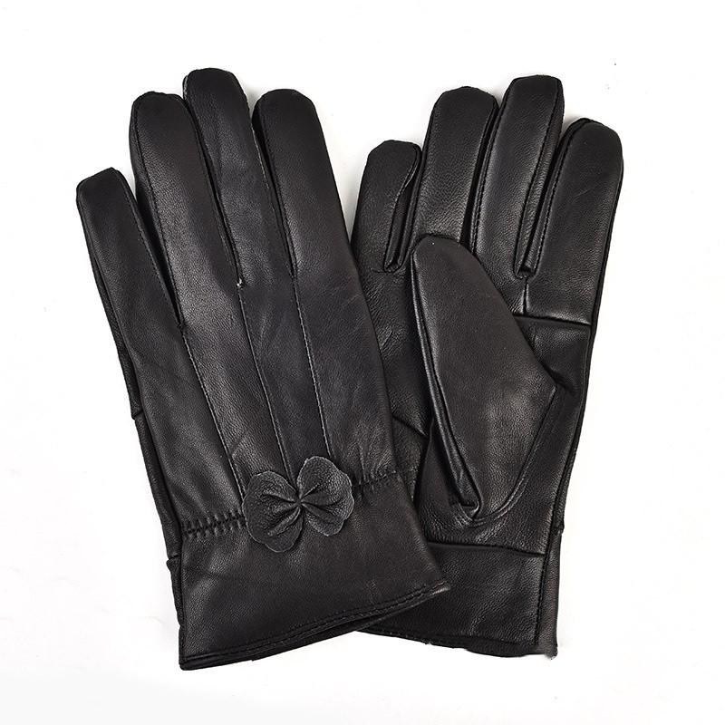 Leather Winter Gloves For Men And Women With Insulation And Touchscreen Compatibility Womens Bow