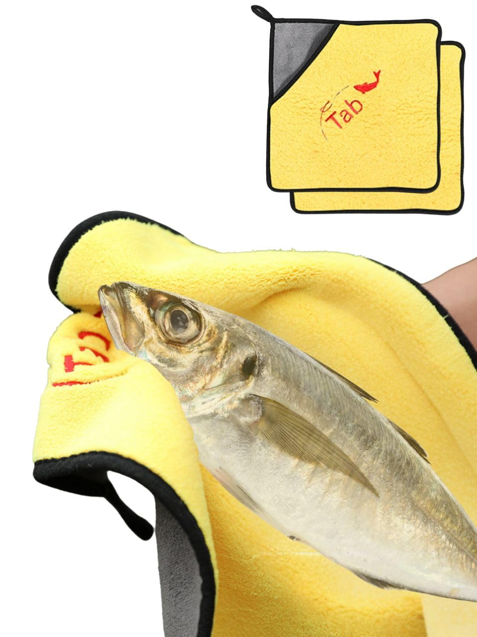 

Fish Fishing Grip Rod Fish Hand and Fish Convenient Tool x Grab, Towel, Pliers, Cleaner, Grip, Protection, (Yellow Yellow)