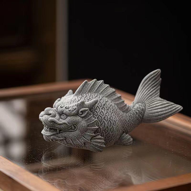 Guochao Rui Animal Dragon Fish Tea Pet Tea Play Decoration Home Creative Fish Tank Landscape Living Room Tabletop Decoration New