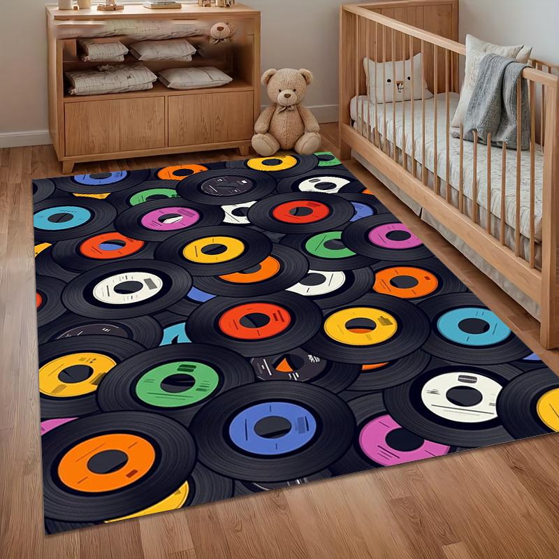 

1 Piece of Music Adhesive Plate Printed Living Room Carpet A Non Slip Welcome Mat for Music Enthusiasts for Mat in Living Rooms 40x60cm