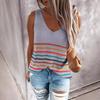 Women's Sweater Knit Vest T-Shirt V-Neck Inner Pullover Top