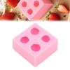 3D Strawberry Shape Strawberry Silicone Mold 4-Cavity Baking Mould Chocolate Mold Party Decoration