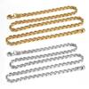 Vintage Twist Rope Link Chain Necklaces 3/5mm Gold Silver Color Stainless Steel Chain For Men Women Hip Hop Fashion Jewelry Gift