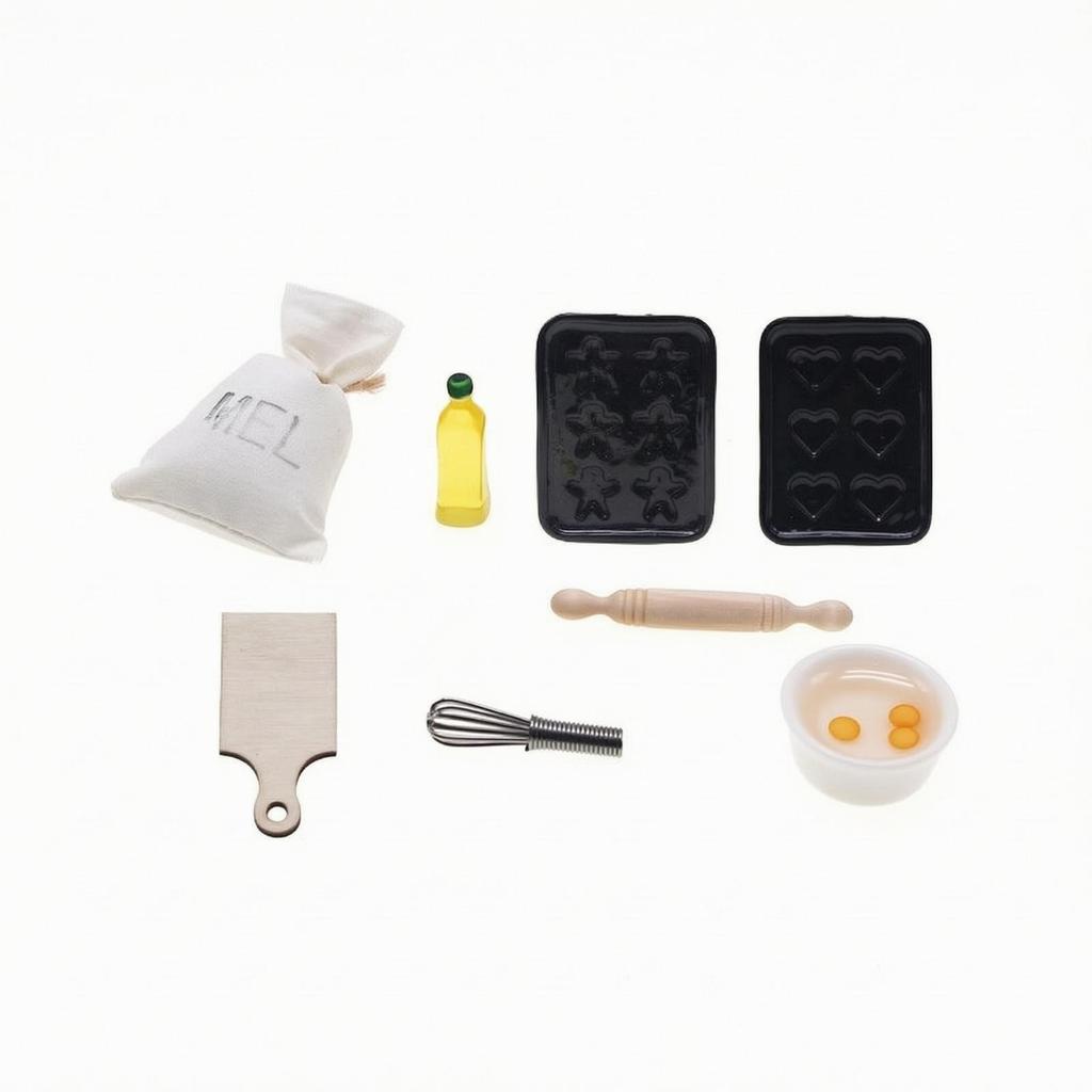 Miniature Dollhouse Pastry Accessory Set Kitchen with Detailed for