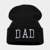 Autumn Winter DAD MOM Embroidery Round Machine Knitted Hat Mom Dad Knitted Hat Cold Hat