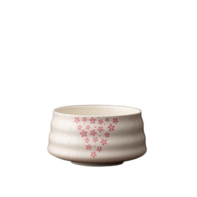 Japanese style tea bowl, new handmade retro thread matcha bowl, ceramic dry brewing bowltea ordering tool accessories