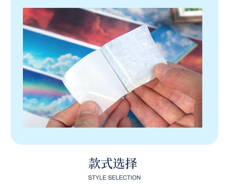 Alideco Mascheratura Carina Retrò Cielo Washi Largo Adesivo Eleganti Adesivi Mascheranti Confezione da 6 Rotoli, Nuvole, Carta, Nastro, Fai da Te, Nastro, (kuiyun)