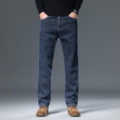 Yiliteng Men's Thickened Casual Straight Jeans