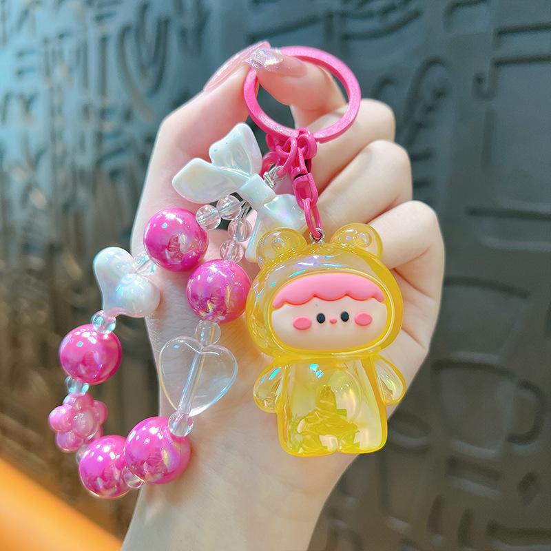 

Creative Luminous Beaded Keychain Luggage Decoration