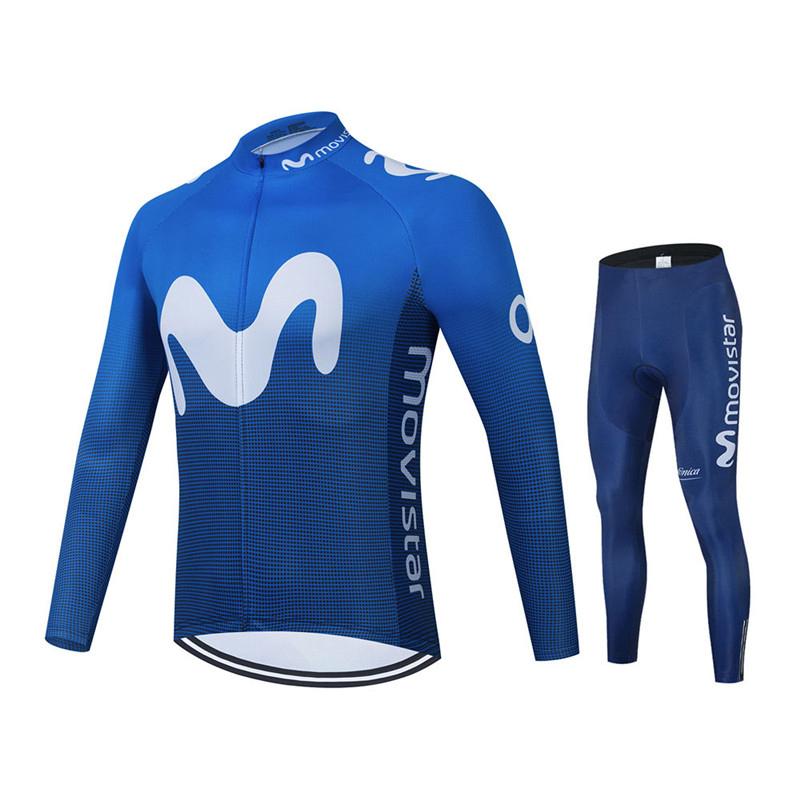 2026 Movistar Team Lange Mouw Wielertruien Ropa Ciclismo Maillot Fietskleding Ademend Mtb Fiets Wielerkleding
