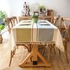 Nordic Style Jacquard Imitation Cotton Linen Tablecloth Embroidered Fringe Edge Dining Table Cloths Universal for All Seasons Taplak Meja Rectangular