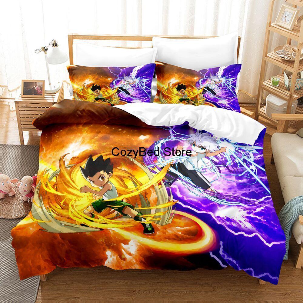 Nwe Hunter X Hunter Bedding Set Single Twin Full Queen King Size Bed Linens Aldult Kids Home Decor Duvet Cover Gift