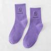 5/10 Pairs Comfortable Casual Spring Autumn Socks for Women: Cute Mid Calf Socks Cotton Socks with Heat Pressed College Style Long Socks for Girls