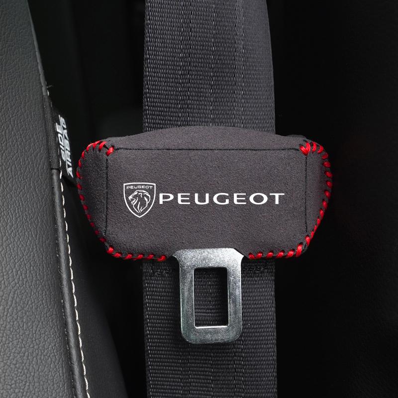 2Pcs Car Seat Belt Buckle Clip Protector Covers Suede a Clips For Peugeot 5008 508 408 4008 308 3008 208 Landtrek Rifter e-Expert