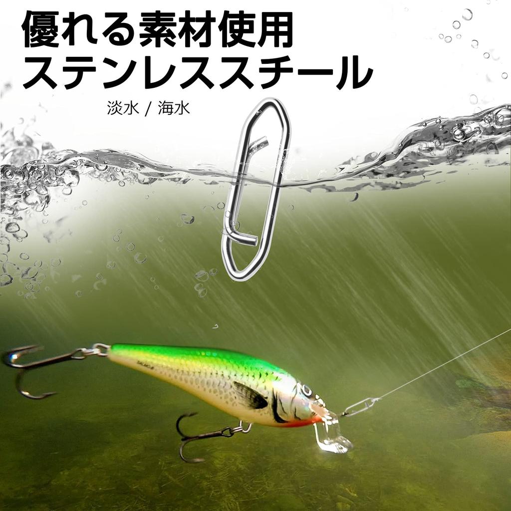 QISHUO Stainless Steel Swivels for Bluefish and Stream 50 Black Lures, Heavy-Duty Fishing, Saltwater, Fishing, 32kg, Pieces,