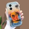 For Honor 90 Lite P30 Pro Infinix Hot 30 40 40i 40 Pro Smart 8 Pro Vivo V29e V30e Beach Coconut Trees Cream Texture Soft Silicone Phone Casing