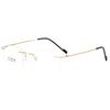 Men's Business Rimless Super Elastic Alloy Eyeglass Frame, Ultralight & Stylish for Myopia