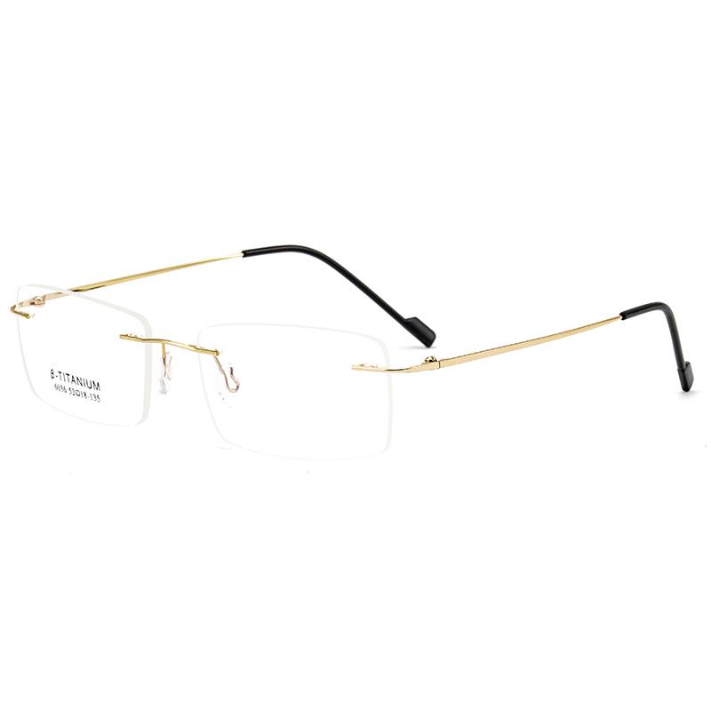 Men's Business Rimless Super Elastic Alloy Eyeglass Frame, Ultralight & Stylish for Myopia