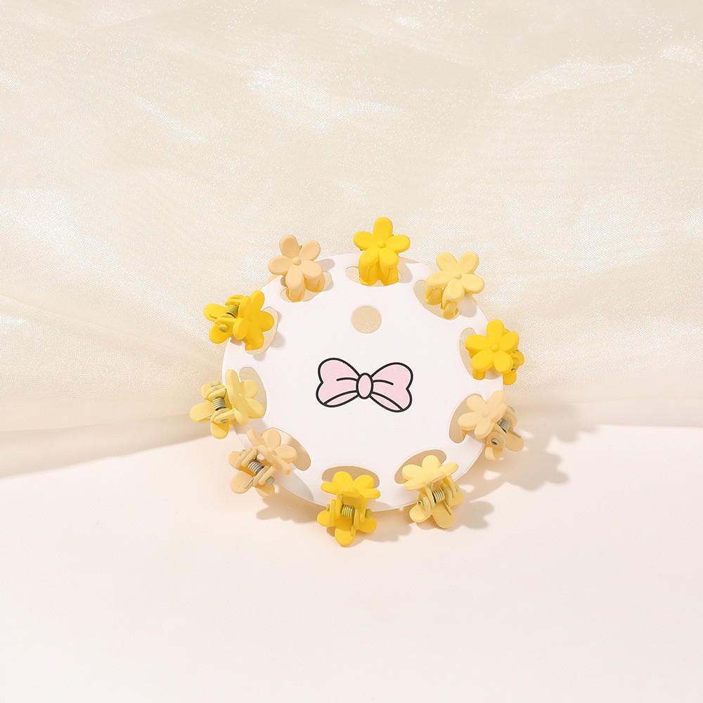 10 Pcs/set Cute Flower Stars Small Hair Claws for Girls Kids Hair Pins Colorful Hair Clips Crabs Fashion Hair Accessories