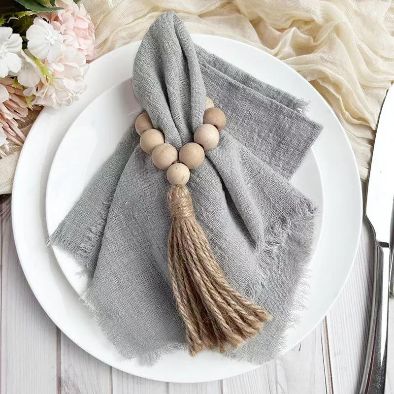 50PCS Wholesale Gauze Cotton Napkin 32x32cm Baby Blue Tea Towel Reusable Wedding Party Christmas Table Decor Burrs Napkins