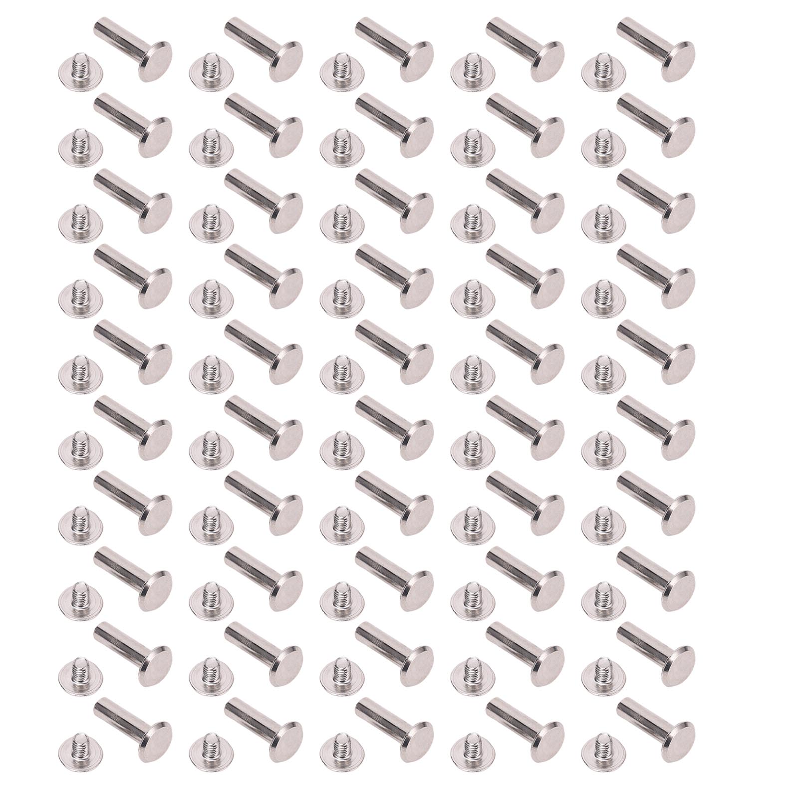 

Набор из 50 комплектов винтов-заклепок M3.5 из нержавеющей стали, плоские круглые гайки-кнехты для забора для кожаных изделий