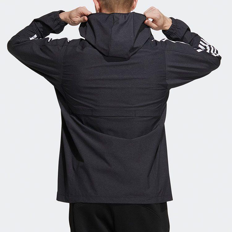 adidas Jackets Men's Black Hooded Moderate Other HC9962