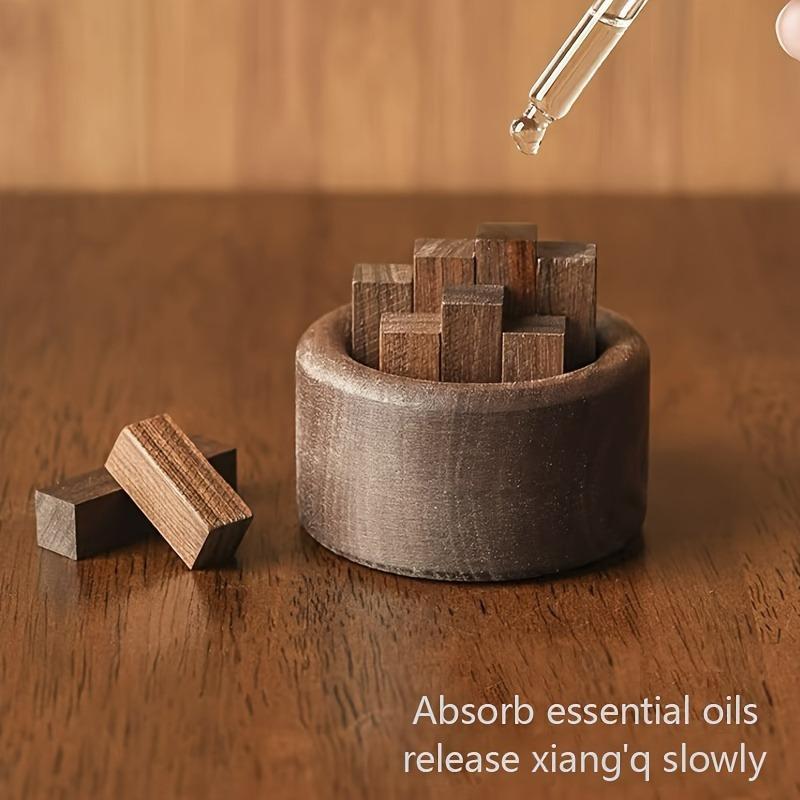 

Wooden Stick Round Scent Diffuser, Flameless Essential Oil Aroma Diffuser, Slow Release Fragrance for Home, Office & Decor світло-сірого кольору