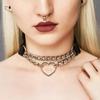Vintage Chain Jazz Dance Necklace Punk Rock Choker Pu Leather Goth Rivets Collar Party Club Gothic Jewelry Harajuku