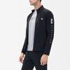 FILA Letter Logo Print Fitness Knit Jacket Men Jacket Deep-Black A11M331501A-BK