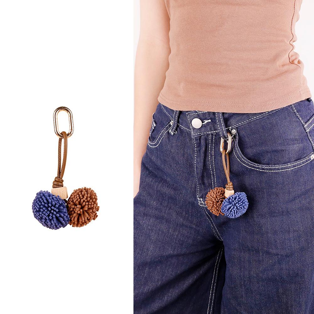 Новый ретро-цвет серия miu бахрома шарик джинсы подвеска сумка подвеска телефон подвеска брелок чашка подвеска