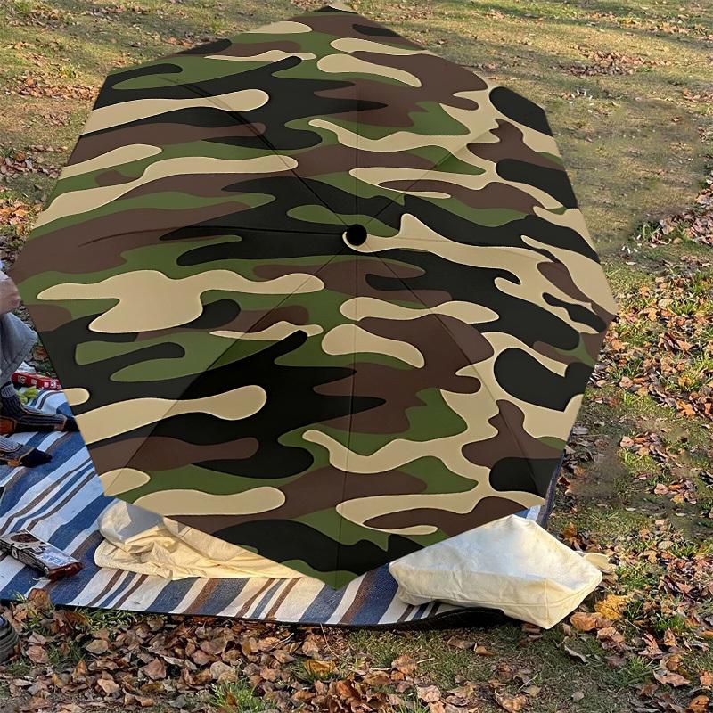 1pc camouflage pattern Automatic Open/Close Umbrella with Windproof, 8-Rib Sturdy Canopy, Durable Ribs, Fashionable Design1133A