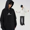 Men's Trendy Black Long-Sleeve Hooded Sweatshirt - Solid Color Autumn Hoodie by American Scoundrel