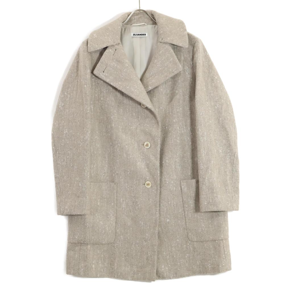 Jil Sander Grey 09AW Wool Alpaca Single Coat Coat 38 grayUsed