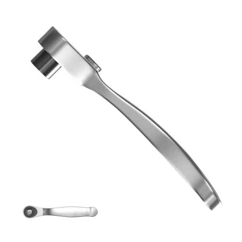 TVETE Mini Ratchet Wrench, 6.35mm Ratchet Handle, Multi-Function Offset Screwdriver, Right-Angle Ratchet, Household Wrench, Cool Gadget, 72-Tooth Ratc