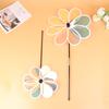 1Pc Sunflower Windmill Pinwheel Colourful Sequins Foldable Windmill Carry Camping Picnic Home Garden Decoration