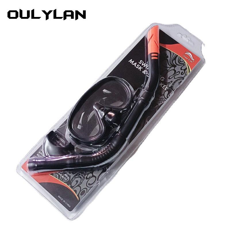 Oulylan Diving Goggles Swimming Tube Set Scuba Snorkel Diving Mask Snorkeling Goggles Swimming Water Sports Equipment Adult