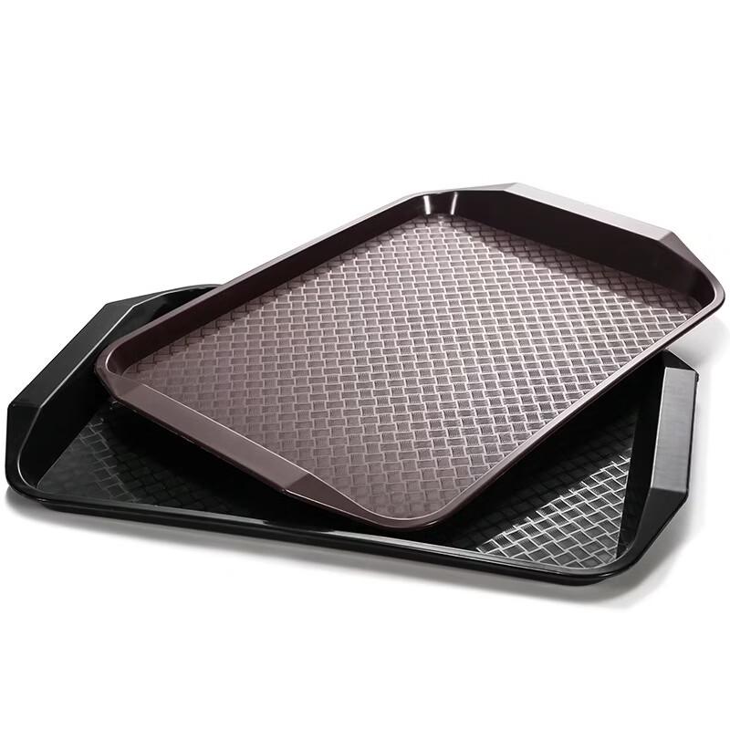 ZISIZ Plastic Rectangular Divided Meal Tray Set