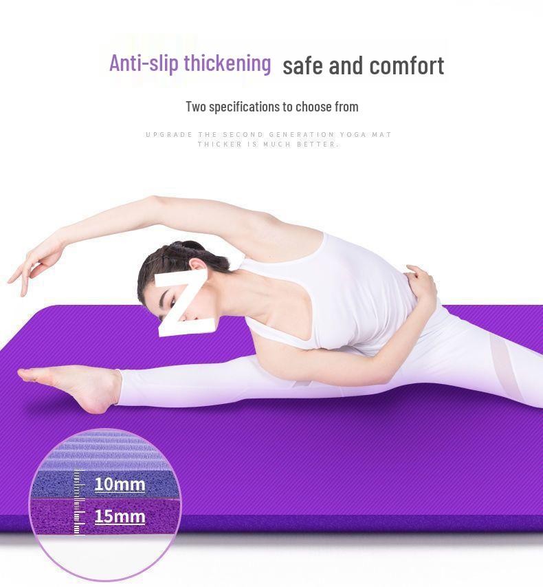 Thickened Non-Slip Yoga Mat for Beginners: Extra Wide and Long for Men & Women with Free Shipping
